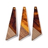 Resin & Wood Pendants WOOD-F015-15G-1