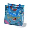 Summer Theme Printed Non-Woven Reusable Folding Gift Bags with Handle ABAG-F009-B03-1