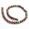 Dyed Natural Imperial Jasper Round Bead Strands G-M274-06-4mm-2