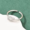 Brass Micro Pave Cubic Zirconia Finger Rings RJEW-C153-01P-02-2