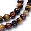 Round Natural Tiger Eye Beads Strands X-G-F222-17-8mm-2