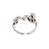 Word Love Open Cuff Ring RJEW-S038-221-2