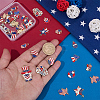 Independence Day Themed Zinc Alloy Enamel Pendants ENAM-BM0001-45-3