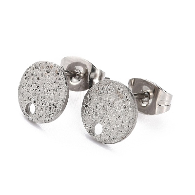 Non-Tarnish 304 Stainless Steel Stud Earring Findings STAS-O144-01A-P-1