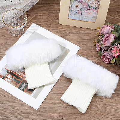 Acrylic Fiber Woolen Yarn Socks Leg Cover AJEW-WH20018-149D-1