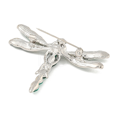 Alloy Rhinestone Dragonfly Brooch JEWB-U006-05B-P-1