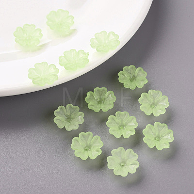 Transparent Frosted Acrylic Bead Caps MACR-S371-04A-728-1