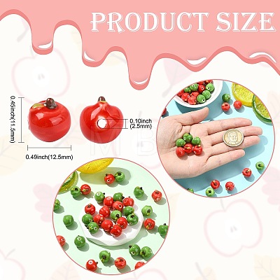 40Pcs 2 Colors Handmade Porcelain Beads PORC-CJ0001-51-1