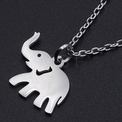 Non-Tarnish 201 Stainless Steel Pendant Necklaces NJEW-S105-JN552-40-1-1