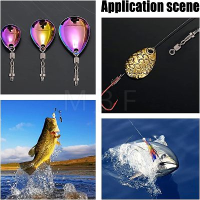 SUPERFINDINGS 40Pcs 4 Style Brass Fishing Quick Change Clip FIND-FH0004-43-1