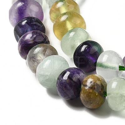 Natural Colorful Fluorite Beads Strands G-D481-19B-1