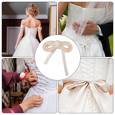 Cloth Cord for Women's Wedding Dress Zipper Replacement OCOR-WH0046-33-1