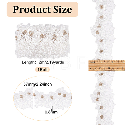 2M Polyester Embroidery Lace Trim DIY-WH0449-30B-1