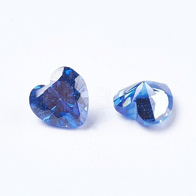 Cubic Zirconia Pointed Back Cabochons ZIRC-WH0001-C01-1