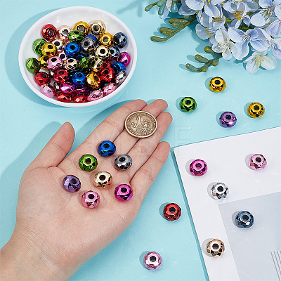 80Pcs UV Plating Acrylic European Beads OACR-PA0001-86-1