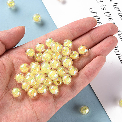 Transparent Acrylic Beads TACR-S152-15B-SS2105-1