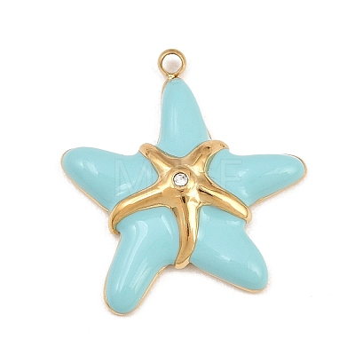 304 Stainless Steel Enamel Pendants SA-CBA8E58-03A-G-1