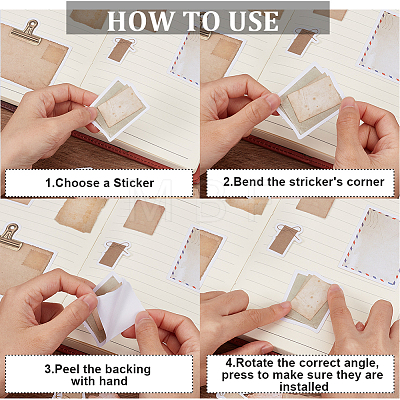 2 Sets 2 Styles Writable Self-Adhesive Paper Stickers DIY-CP0007-40-1