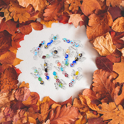 50Pcs Handmade Millefiori Glass Pendants FIND-DC0002-64-1