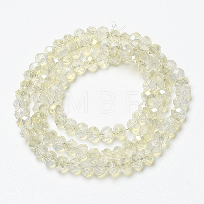 Electroplate Transparent Glass Beads Strands EGLA-A034-T4mm-H21-1