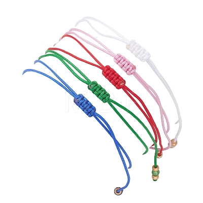 Glass & Seed Beads Braided Bead Bracelets BJEW-MZ00283-1