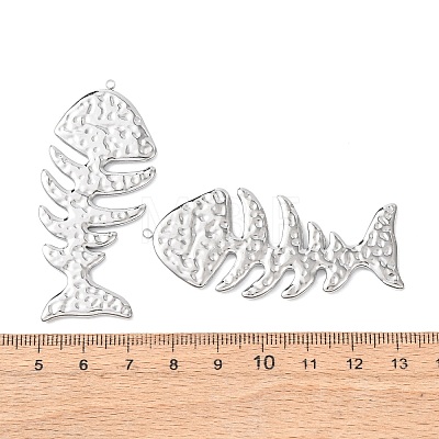 Textured 304 Stainless Steel Big Pendants STAS-Z177-04P-1