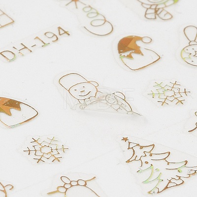 PET Christmas Laser Nail Art  Sticker MRMJ-B003-07G-1