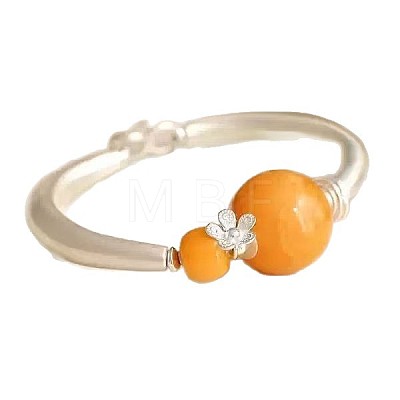 Round Resin Alloy Flower Bangles for Women WG4C6B7-01-1