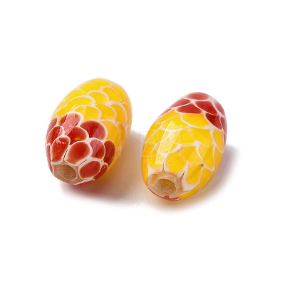 Two Tone Handmade Lampwork Beads LAMP-K042-01B-1