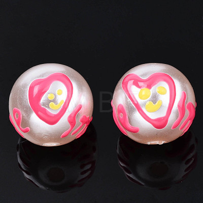 ABS Plastic Imitation Pearl Beads KY-N015-107-1