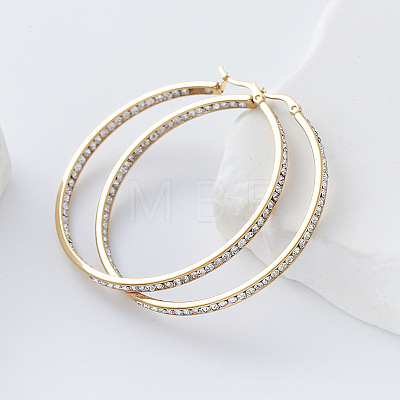304 Stainless Steel Hoop Earrings WV2834-1