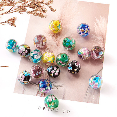 Handmade Lampwork Beads Strands LAMP-CD0001-07-1