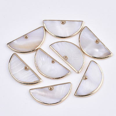 Natural Freshwater Shell Pendants X-SSHEL-R045-12-1