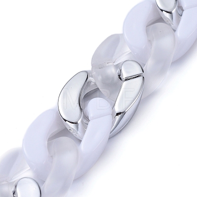 Handmade Acrylic Curb Chains AJEW-JB00628-03-1