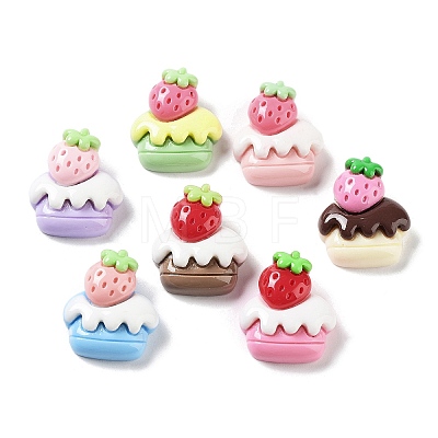 Opaque Resin Imitation Food Cabochons RESI-G085-05-1