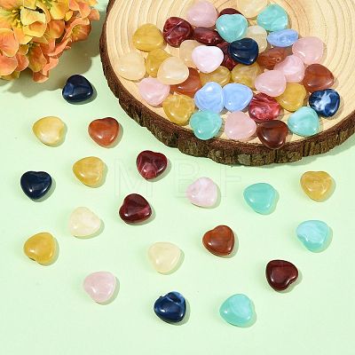 50Pcs Opaque Acrylic Beads MACR-FS0002-49-1