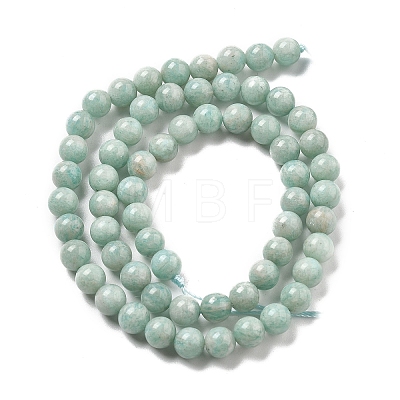 Natural Amazonite Beads Strands G-L618-A01-6mm-1