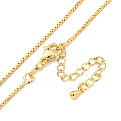 Brass Box Chain Necklaces for Women NJEW-G084-11G-1