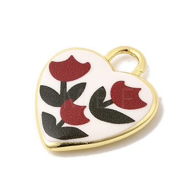 Printed Brass Pendants KK-K274-08G-12-1