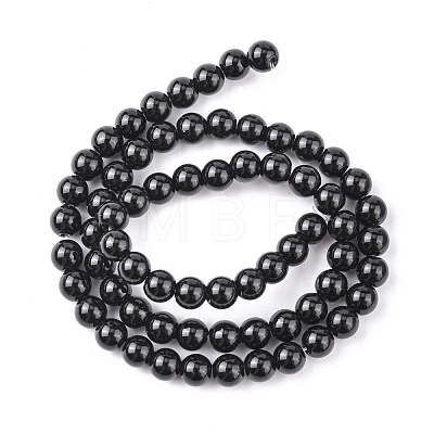 Synthetic Black Stone Beads Strands GSR6mmC044-1