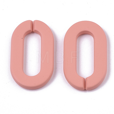 Opaque Spray Painted Acrylic Linking Rings OACR-N009-002A-A12-1