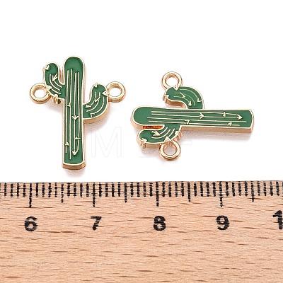 Rack Plating Alloy See Greem Enamel Connector Charms ENAM-N056-349G-1