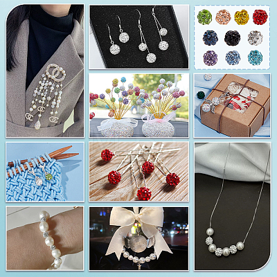 10Colors Rhinestone Clay Pave Beads RB-WH0005-013A-1