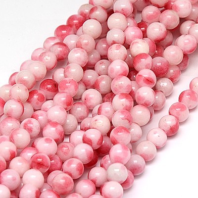 Natural White Jade Beads Strands G-G597-6mm-XTH-01-1