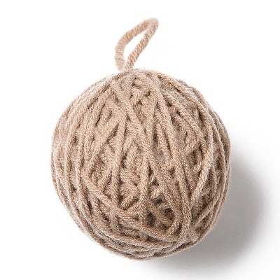 Yarn Knitted Christmas Ball Ornaments AJEW-P106-01F-1