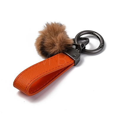 Plush & Imitation Leather Keychain KEYC-K023-01B-03-1