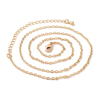 Brass Cable Chain Necklaces NJEW-H032-03G-1