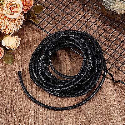 5M Braided Leather Cord with Core WL-BBC0001-01C-02-1