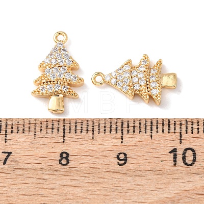 Brass Micro Pave Clear Cubic Zirconia Pendants KK-A284-17A-G-1