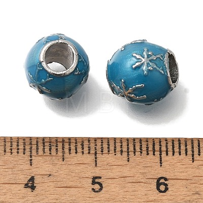 Rack Plating Alloy European Beads FIND-H005-08P-01-1